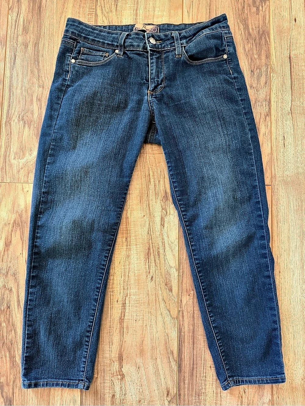 Paige Roxie Capri Straight Leg Jeans in Blue Waist 28